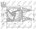 NRF Lüfter, Motorkühlung 47744 für VW AUDI SEAT SKODA