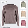 HAILYS Damen Feinstrickpullover Rundhals Raglanärmel Gerippter Saum Regular Fit