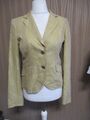 180 36 ST. EMILE Damen Blazer Jacke Gr. 36 beige gold meliert gestreift Glitzer