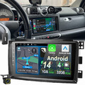 DAB+ Für Smart Fortwo 451 2005-2010 KAM Autoradio 1+32GB Android 14 GPS Carplay