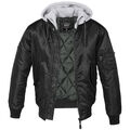 Brandit MA1 Jacke Sweat Hooded S-7XL Bomberjacke mit Kapuze Blouson Kapuzenjacke