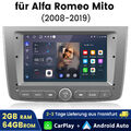 64G Carplay Android 13 Autoradio GPS Navi WIFI BT Für Alfa Romeo Mito 2008-2019