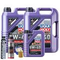 Motoröl 5W40 LIQUI MOLY Synthoil High Tech 11L+MAHLE Ölfilter +Spülung +Cera Tec