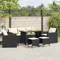 Gartenmöbel Sofa Garnitur Essgruppe Lounge Sitzgruppe 6-tlg. Poly Rattan vidaXL