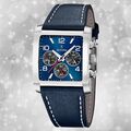 Festina Herrenuhr Leder blau Festina Timeless Chronograph Armbanduhr UF20653/1