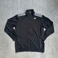 ADIDAS Herren Retro Trainingsjacke Gr. L Sportjacke Track Jacke 24200 Schwarz