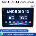 6+128GB Für Audi A4 8E 8H B6 B7 2000-2009 Android 13 Autoradio Carplay GPS NAVI