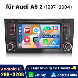 2+64G Carplay Android 13 Autoradio GPS 4G WIFI Für Audi A6 4B2 4B5 C5 1997-2005