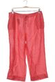 Peter Hahn Stoffhose Damen Hose Pants Chino Gr. EU 48 Leinen Rot #b8rjauf