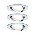  Paulmann Einbauleuchten Set Nova Coin 3-Stufen-dimmbar rund schwenkbar LED 3x6,