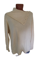 Pulli L 42/44 Rollkragen Kragen dünner Pullover langarm Sweater beige Damen