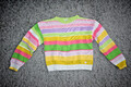 Monnalisa 🍋 MÄDCHEN STRICKPULLOVER  GR. 8 Y = 134  PULLOVER bunt gestreift neuw