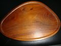 Teak Holz Tablett ca. 24x17cm Vintage Serviertablett