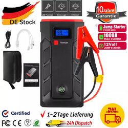 12V Auto KFZ Starthilfe Jump Starter 1000A schnelles Ladegerät Booster Powerbank