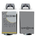 Skin Aufkleber Folie Cover fur PS5 Konsole Controller Disc Version God of War