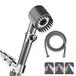 3 Modi Duschkopf Handbrause mit Filter EIN/AUS Hochdruck mit 1.5m Schlauch