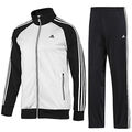 Adidas Herren 3-Streifen Trainingsanzug Sportanzug Jogginganzug weiß-schwarz