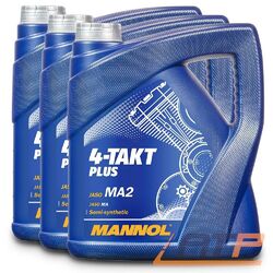 MANNOL 3x 4 L LITER 4-TAKT PLUS MOTORÖL MOTOR-ÖL MOTOREN-ÖLDie Nr.1* für Autoteile: Top-Preis-Leistungs-Verhältnis