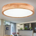 LED Decken Leuchte Strahler Holz-Optik CCT Wohn Zimmer Tages-Licht Lampe DIMMER