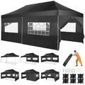 Falt Pavillon WASSERDICHT Pavillion Popup Gartenzelt Dachmaß 3x3m, 3x4,5m & 3x6m