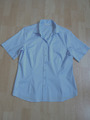 Bluse von ETERNA Gr 40 Hellblau Kurzarm Stretchig 97% Baumwolle 3% Elasthan Neu