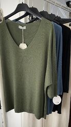 Pullover Khaki Grün V Neck Neu 36 38 40 42 Neu Feinstrick Shirt 