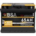 BSA Autobatterie 65Ah 12V WARTUNGSFREI ersetzt 60Ah 62Ah 63Ah 64Ah