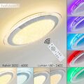 Design Deckenleuchte RGB LED Farbwechsler Fernbedienung Wohn Schlaf Zimmer Lampe