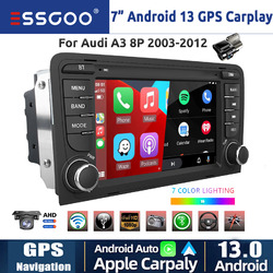 2+32G Carplay Android 13 Autoradio GPS BT RDS Nav DVR KAM Für Audi A3 S3 RS3 8P1