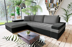 Eckcouch Odin Mini Sofa Ecksofa mit Schlaffunktion Bettkasten Couchgarnitur Ecke