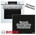 Herdset Bosch Backofen EcoClean mit Induktionskochfeld Booster autark 60 cm