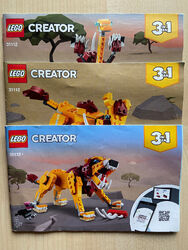 LEGO Creator 31112  Bauanleitung (BA) Wilder Löwe ungelocht 2020