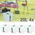 4x Trinkwasserkanister 20L Camping Wasser Kunststoffkanister Mit Hahn Faltbar DE