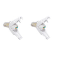 2x Netzwerk Werkzeuglos Netzwerkstecker  RJ45 Cat5 Cat6 Cat7 LAN Kabel