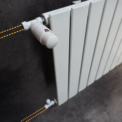 Designheizkörper Flachheizkörper Paneel Heizkörper Wandheizung Horizontal Weiß