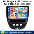 CarPlay 1+32G Android 14 GPS Für Toyota Aygo Citroen C1 Peugeot 107 Autoradio FM