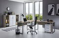 Büro Möbel komplett Set Arbeitszimmer OFFICE EDITION (Set 2) Sonoma Eiche/Weiß