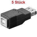 2.0 USB Adapter Verbinder Stecker Verbindung 1x A auf B Buchse Kupplung weiblich