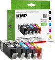 KMP Multipack C107BKXV schwarz, cyan, magenta, gelb Tintenpatronen ersetzen Cano