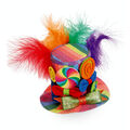 Kopfschmuck 2 Haarclips Mini-Zylinderhut Clown Candy-Hut  Minihut Narrenkappe