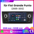 DAB+ Android 13 Carplay Autoradio 2+32GB Für Fiat Grande Punto Linea GPS Navi BT