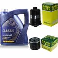 Motor-Öl 5L MANNOL Classic 10W-40+MANN-FILTER Filterpaket für Hyundai Sonata III