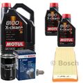 BOSCH Inspektionspaket 7 L MOTUL 8100 X-clean+ 5W-30 für VW Kaefer