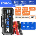 TOPDON JS3000 Profi KFZ Starthilfe Powerbank Jump Starter Booster 24000mAh 3000A