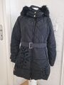 Desigual Winterjacke Steppjacke mit Kapuze schwarz Größe 42