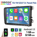 Android13 Autoradio 32G Carplay 9" Für VW Golf 5 Tiguan Caddy GPS NAVI BT FM RDS