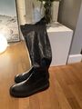 Zara Overknee Stiefel Schwarz Gr 39