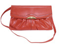 Picard Clutch Bag Damen Schultertasche Tasche Leder rot Vintage Boho 70’s  B52