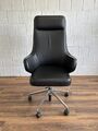 Vitra Grand Executive Leder-Chefsessel Bürodrehstuhl schwarz