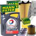 MANN INSPEKTIONSPAKET+5L TOTAL 5W-30 MOTORÖL passend für VW GOLF 5 AUDI 1.4 TSI